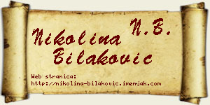 Nikolina Bilaković vizit kartica